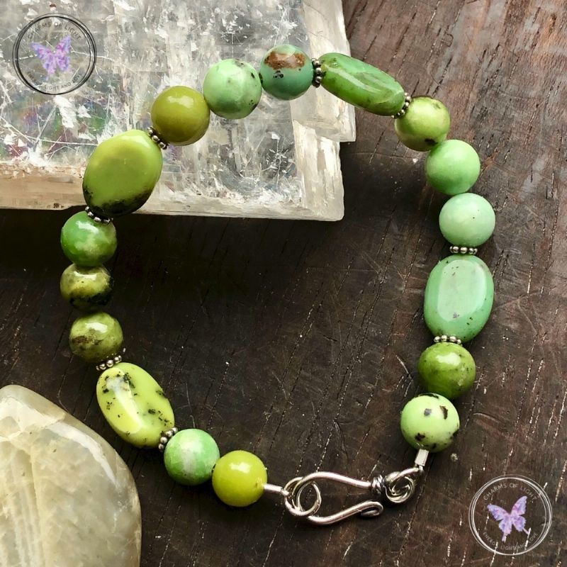 Chrysoprase Bracelet with Hook Clasp